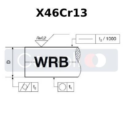 TYČ WRB5h6L-6100mm NEREZ X46Cr13