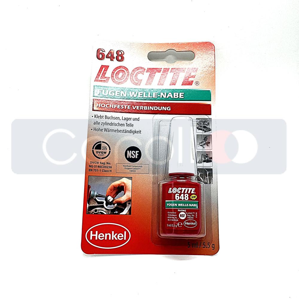 LOCTITE 648 /5ml, upevňovač spojů (<0,15mm/<175°C), vysokopevnostní