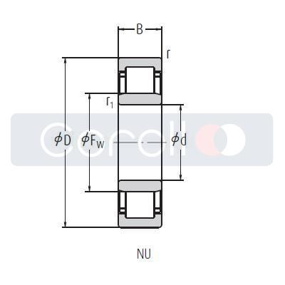 NU 238 EMC3E NSK